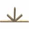 Ekena Millwork Saratoga Rough Sawn Timber Gable Bracket, Douglas Fir, 108"W x 72"H x 6"D x 6"F, 16/12 Pitch GBW108X72X0606SAR00RDF - alternate 5